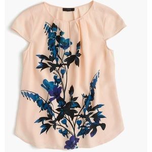 J. Crew Silk Cap Sleeve Top Sz 4